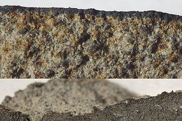 Meteorit "Eichstädt" - Schmelzkruste